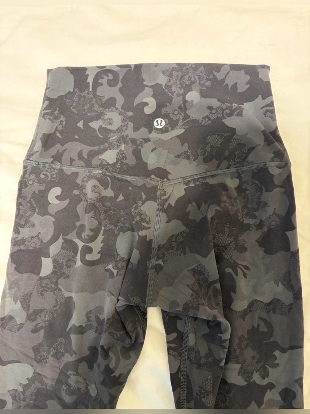 Lululemon High-Rise Workout Leggings - Gray and Black
